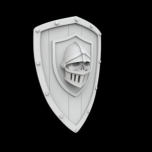 3D Skull Knight Shield 3D Print Model Fantasy Prop model