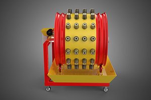 STEEL DRUM ROTARY HYDROPONIC SPIN GARDEN PLANT FARM SYSTEM WHEEL 3D