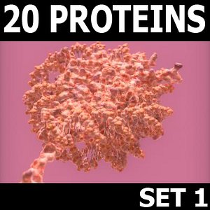 set 20 proteins 3d max