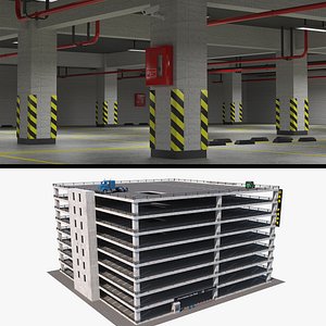 3D Car Park Collection model