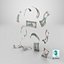 3D model United Arab Emirates 1000 Dirhams Falling Notes