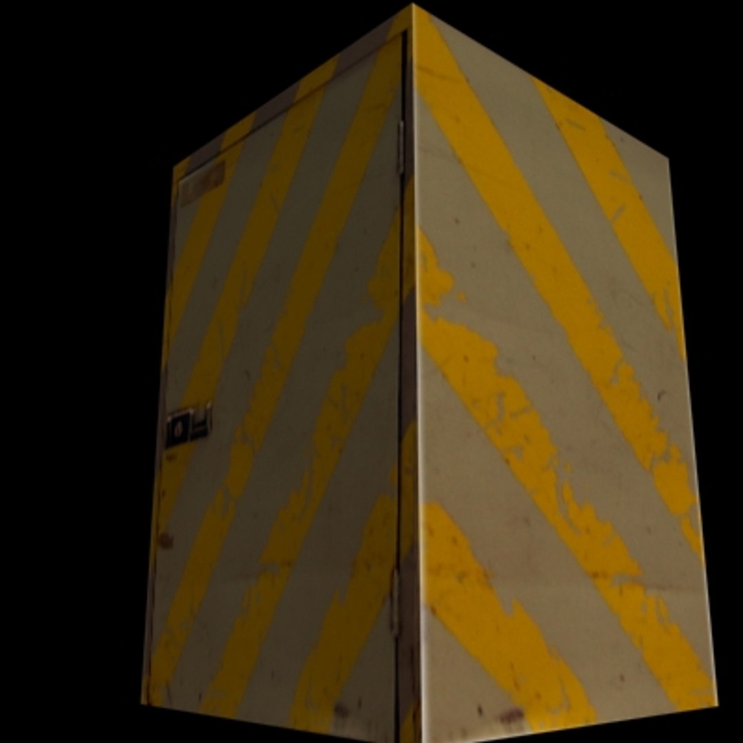 3d Model Diagonal Striped Box