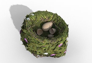 3D Bird Nest Flower