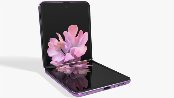 modelo 3d Samsung Galaxy Z Flip Morado Espejo Animado - TurboSquid 1513312