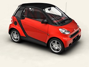 smart fortwo coupe 2009 3d model