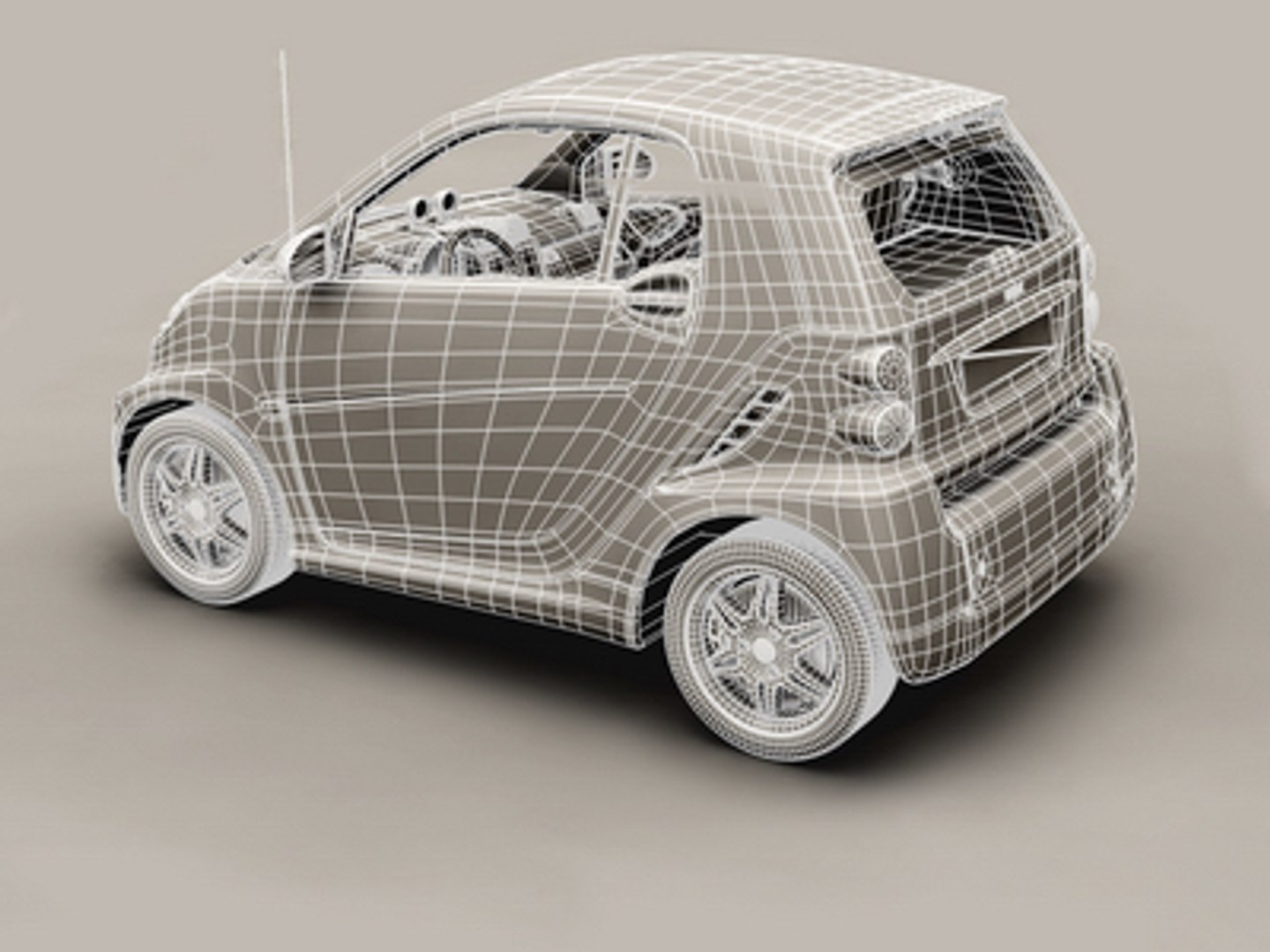Smart Fortwo Coupe 2009 3d Model
