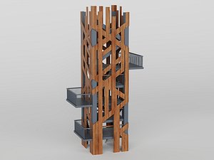 Wooden Pavilions Towers and Scenic Observation Towers model