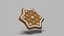 3D Star-shaped Gingerbred Cookie