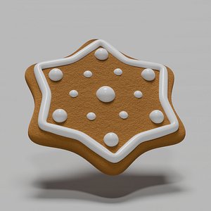 3D Star-shaped Gingerbred Cookie