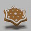 3D Star-shaped Gingerbred Cookie