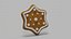 3D Star-shaped Gingerbred Cookie