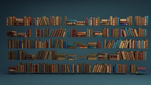 Stylized arranged old books