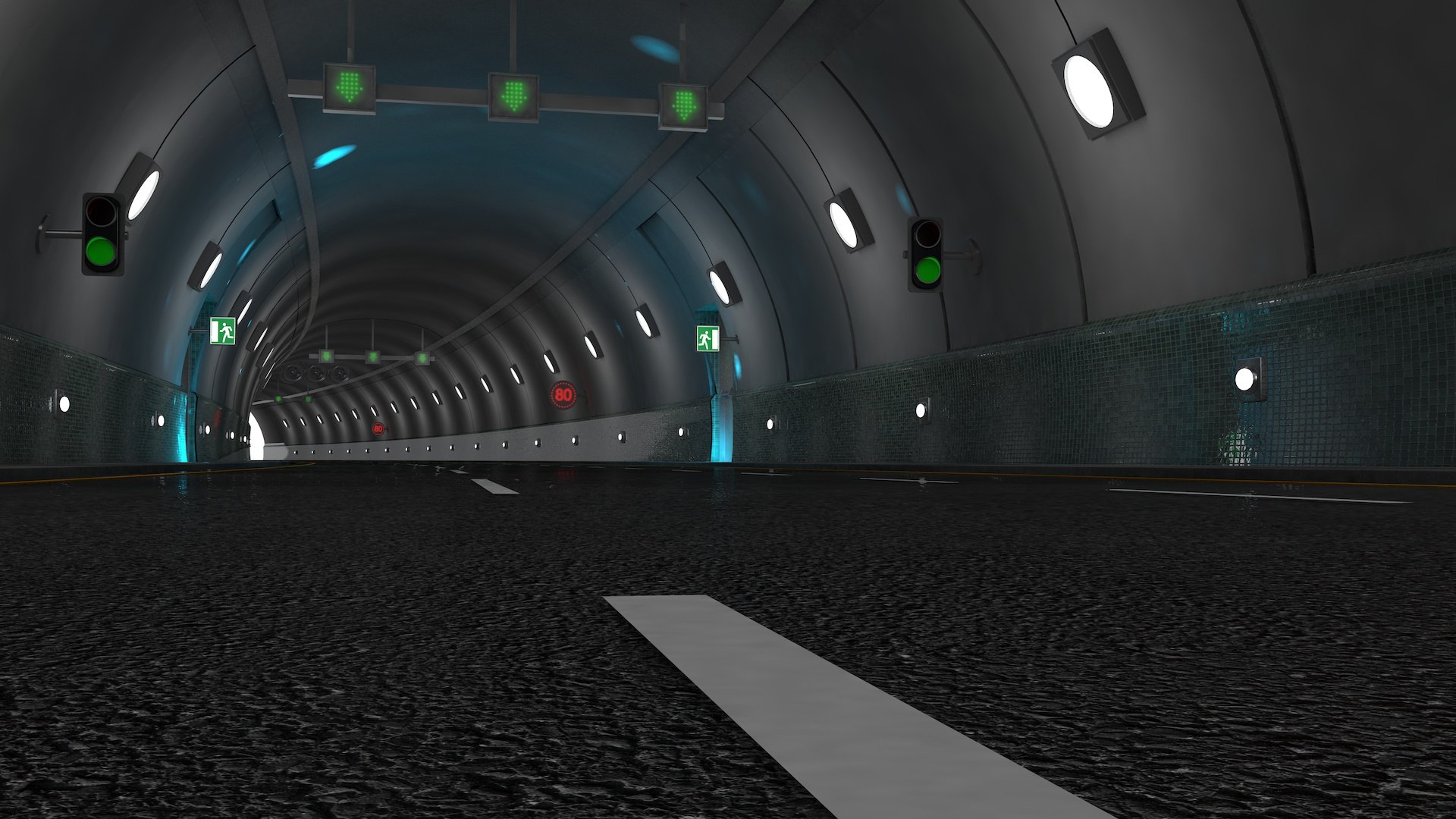 3D Tunnel Highway - TurboSquid 1484816