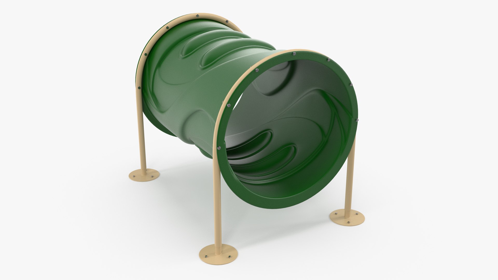 Dog Park Tunnel Run Green 3D model preview
