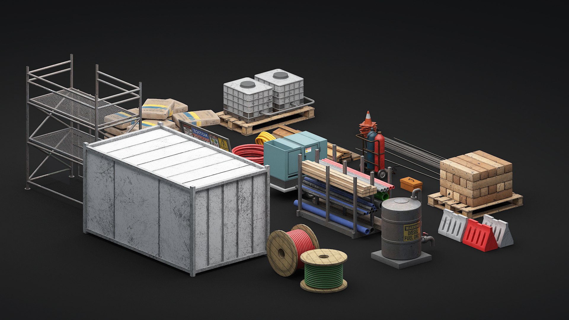 Site Logistics Pack 3D model https://p.turbosquid.com/ts-thumb/G8/5fEBTb/YP/4/jpg/1786208685/1920x1080/fit_q87/e787e37bb418e44b91e94625f56086183ecc7192/4.jpg