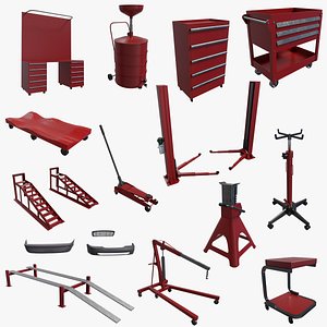 3D Car Service Equipment Pack