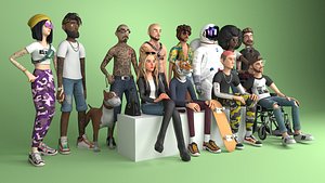 3D pack character model