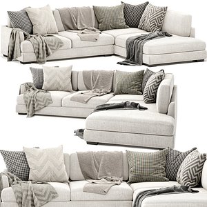 Elsie sofa with chaise 3D