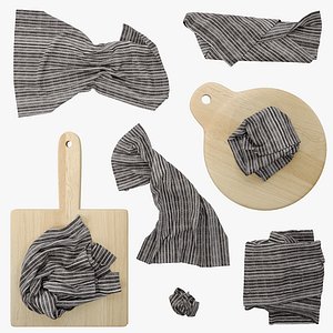 3D Towel set 01 model