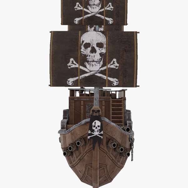Stylized Pirate Ship Low poly 3D model - TurboSquid 2017325