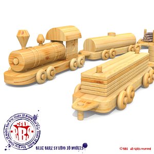 3d train wood