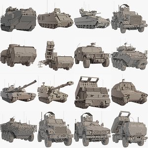 American Wheeled And Tracked Military Vehicles 16 in 1 UVW Only