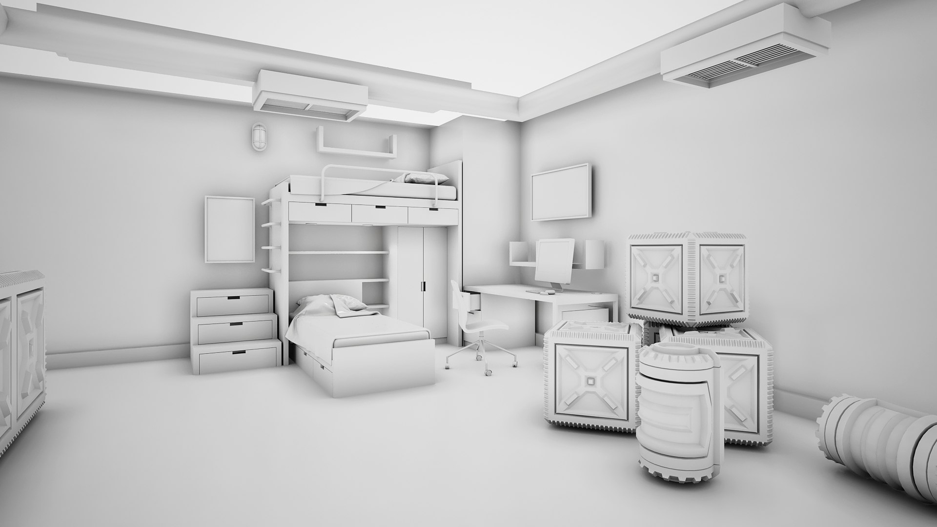 3D Sci-fi Corridor Set 04 CLAY https://p.turbosquid.com/ts-thumb/G8/Q4HCPE/yA/058/jpg/1620166486/1920x1080/fit_q87/fb060aaaa5d03310ac6ecc99b4a2c8d7a2e0ffba/058.jpg