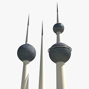 3D model Kuwait Towers
