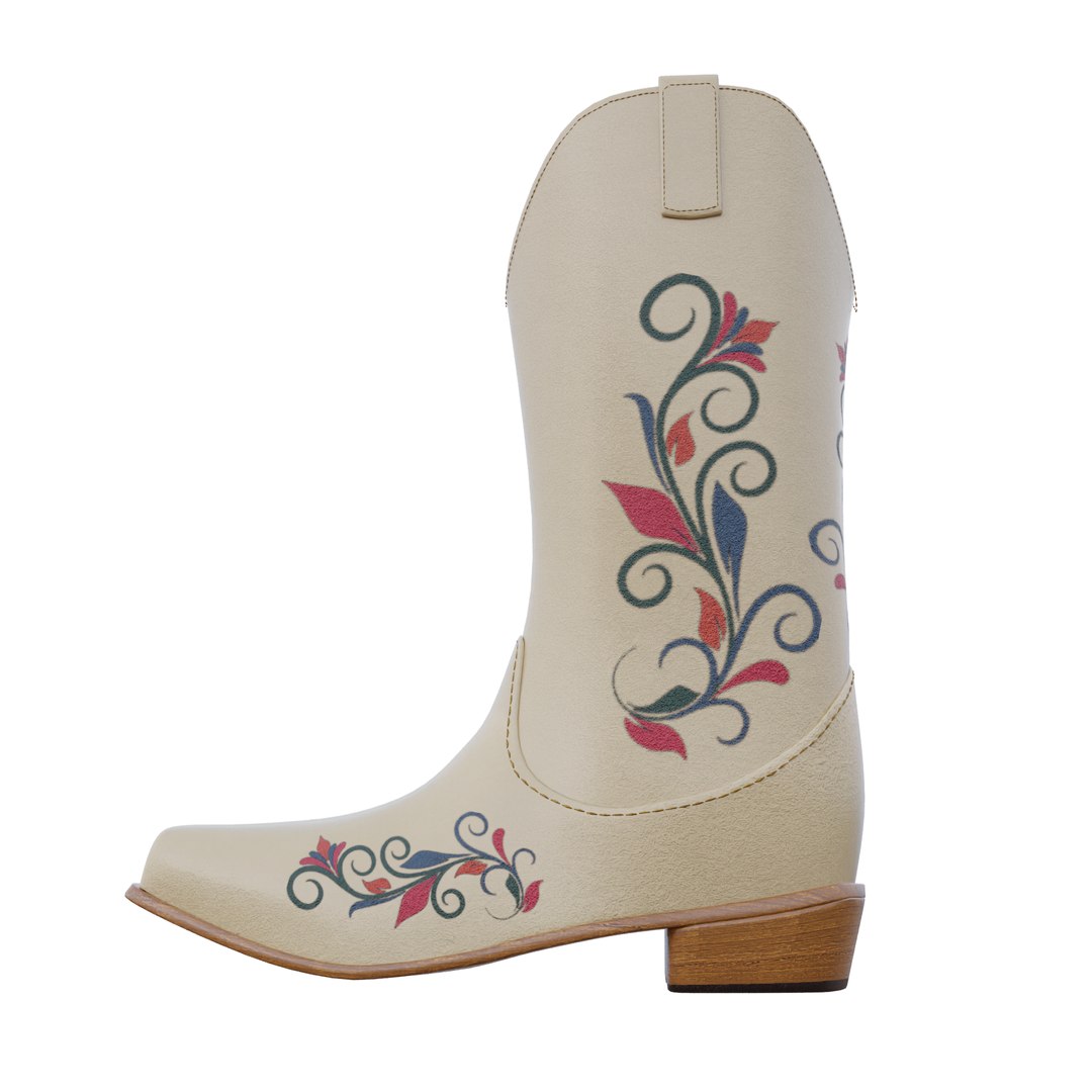 3D White Cowboy Boots model https://p.turbosquid.com/ts-thumb/G8/TODkab/FN/shot_2/png/1744380021/1920x1080/fit_q87/da103342632af5f2907aa7519862b6db88252763/shot_2.jpg