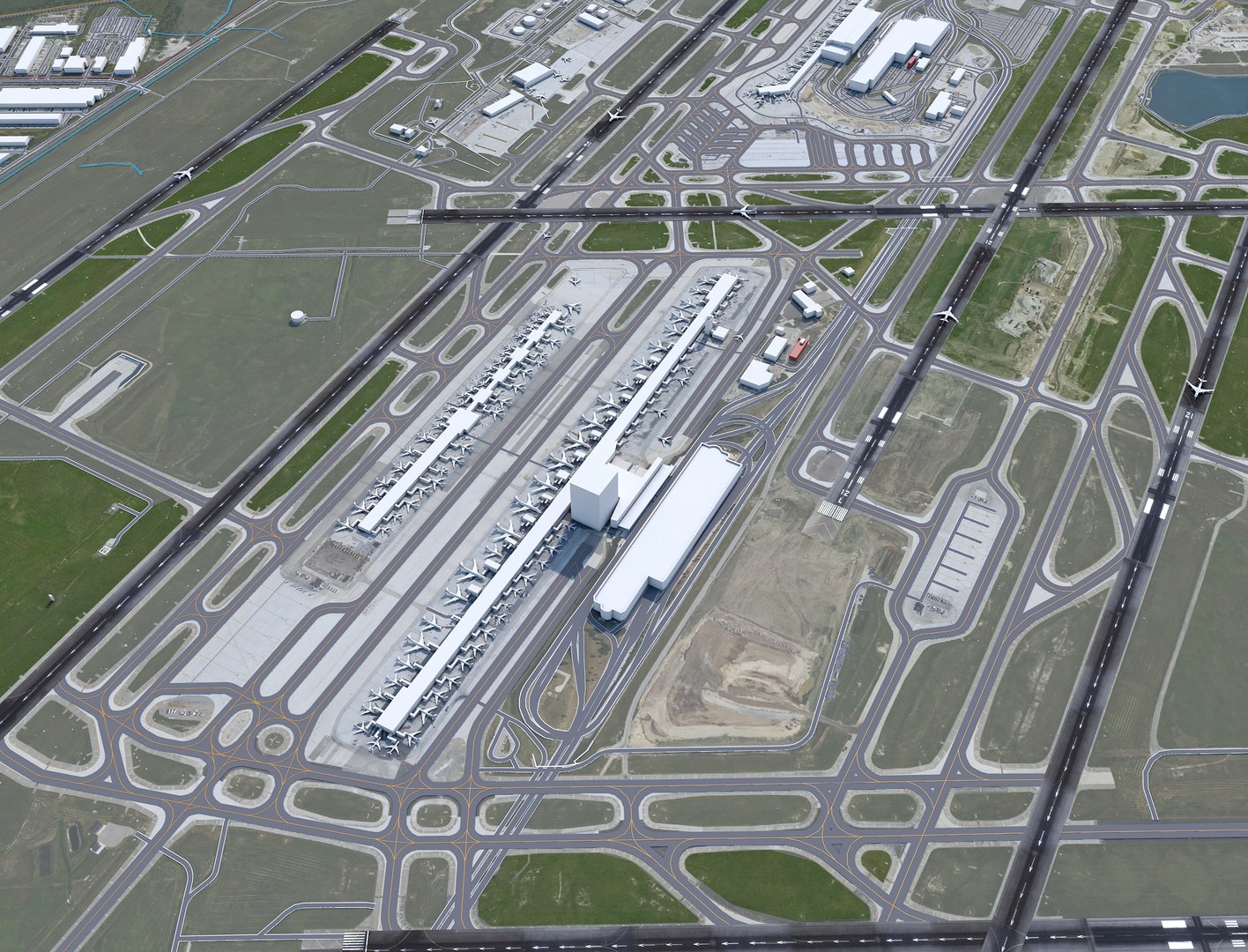 Detroit Airport 3D - TurboSquid 2013503