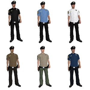 Police officer LOD3 Pack Rigged