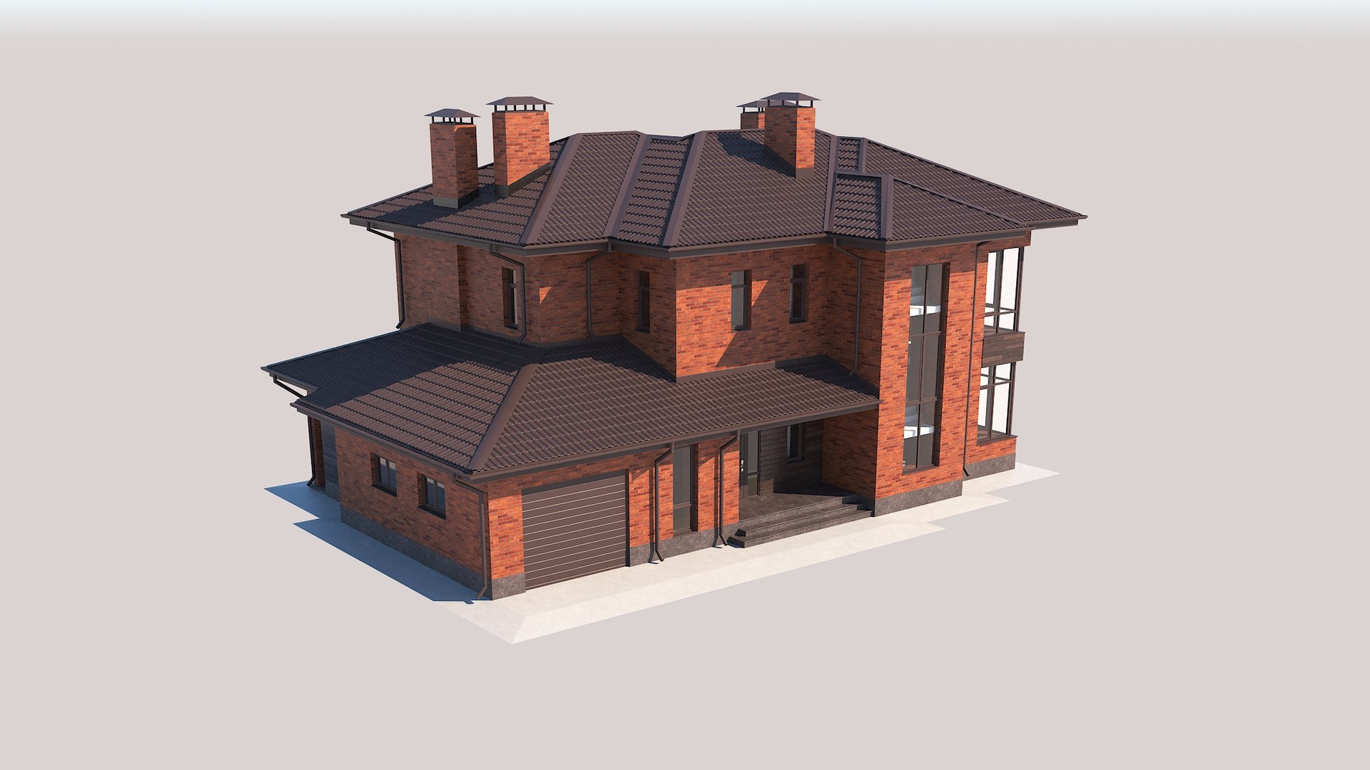 Red Brick Building 3D Model - TurboSquid 1562515