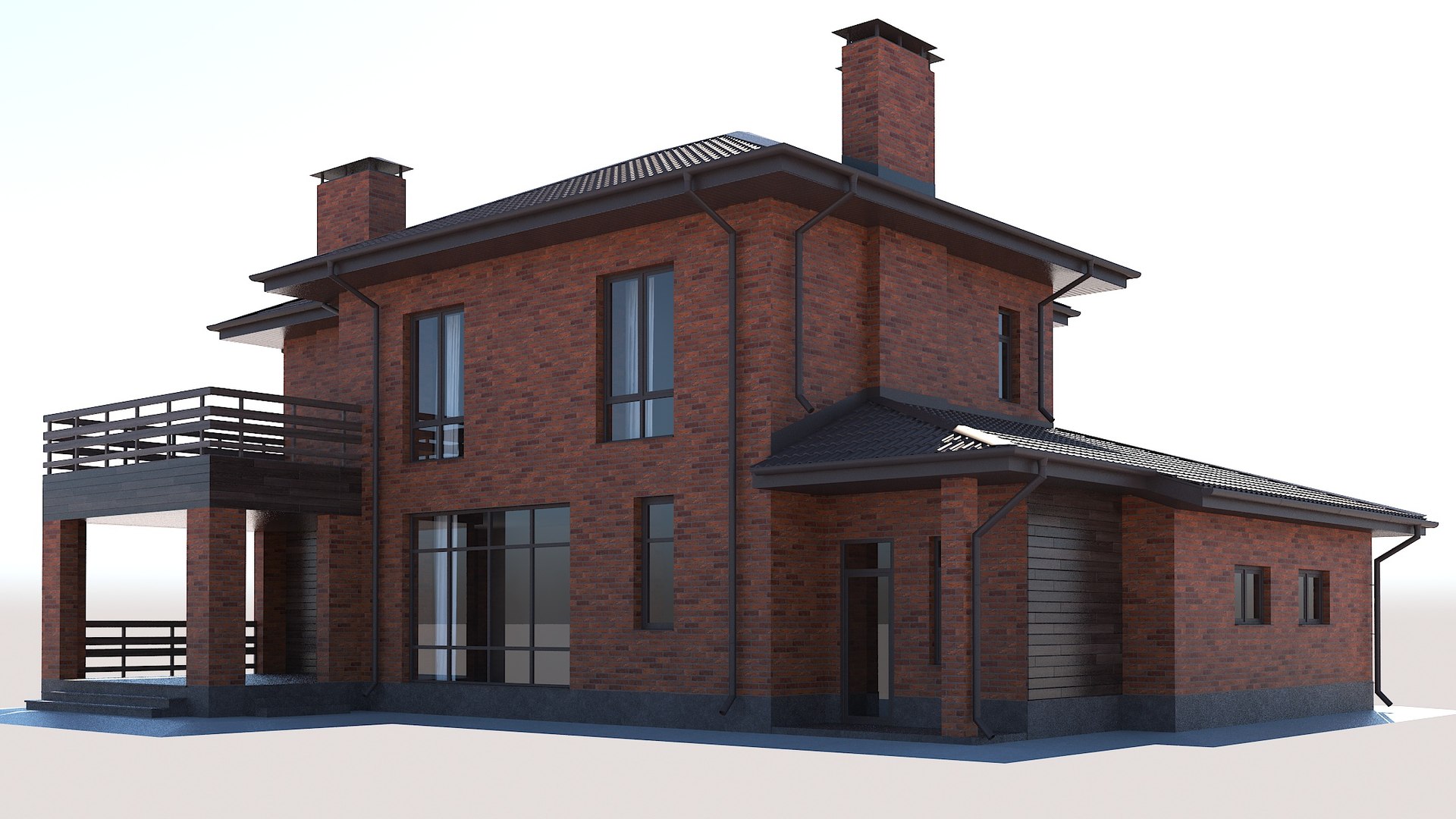 Red Brick Building 3D Model - TurboSquid 1562515
