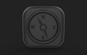 compas icon 3D model 3D model