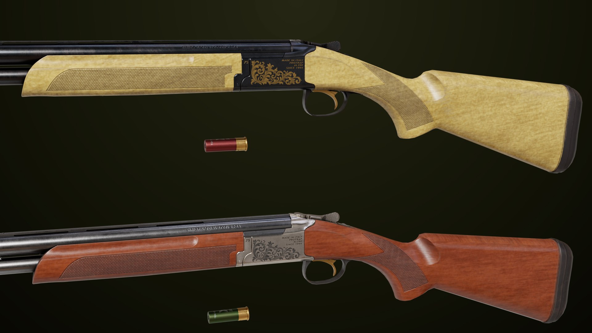 Double Barrel Shotguns 01 Single Mat All PBR Unity UE Textures 3D model https://p.turbosquid.com/ts-thumb/G8/ew5gx4/EE/classic_shotgun01_0026/jpg/1757661729/1920x1080/fit_q87/b888f5de88bf7a94ccef0c7dd06ae32d8371173d/classic_shotgun01_0026.jpg