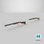 Double Barrel Shotguns 01 Single Mat All PBR Unity UE Textures