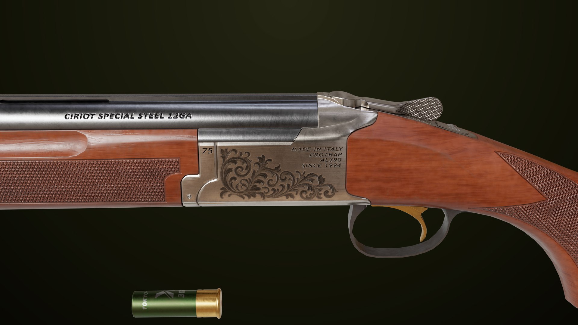 Double Barrel Shotguns 01 Single Mat All PBR Unity UE Textures 3D model https://p.turbosquid.com/ts-thumb/G8/ew5gx4/yy/classic_shotgun01_0033/jpg/1757661737/1920x1080/fit_q87/efe3c696a263853a79ec6a6beefc9f46a3ba53d7/classic_shotgun01_0033.jpg
