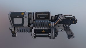 Futuristic Sci Fi GUN AXIS Low-poly 3D model