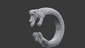 3D dachhund ring