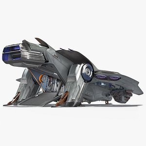 Sci-Fi Dropship Landing Position