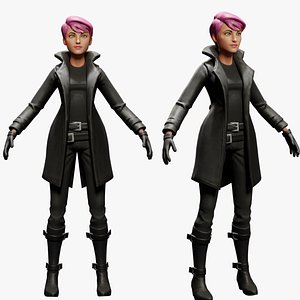 3D Cyber Girl model