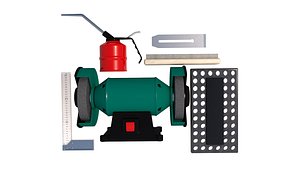 oil can.  Grinder Bench. miter model