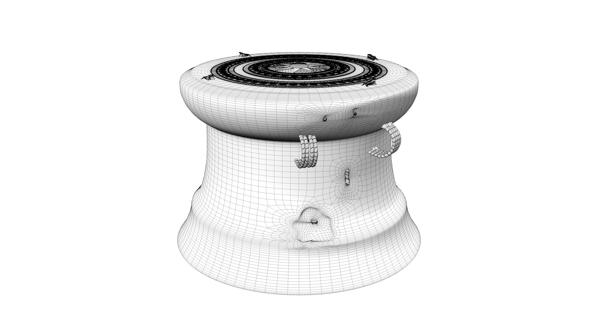 3D Model Antique Bronze Drum TurboSquid 1751111