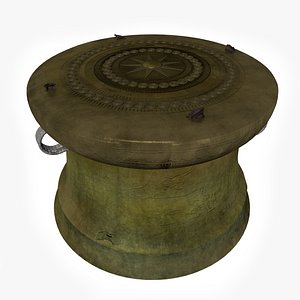 3D model Antique bronze drum