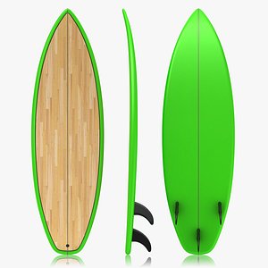 realistic surfboard green 3d max