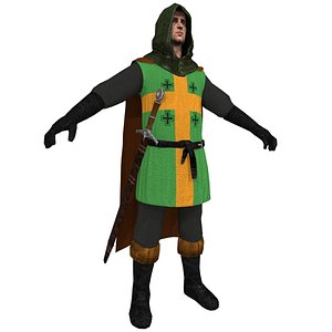 3d medieval crusader model
