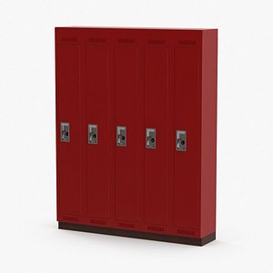 red closed 3d model