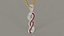 Prong set diamond crossover pendant