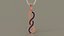 Prong set diamond crossover pendant
