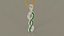 Prong set diamond crossover pendant